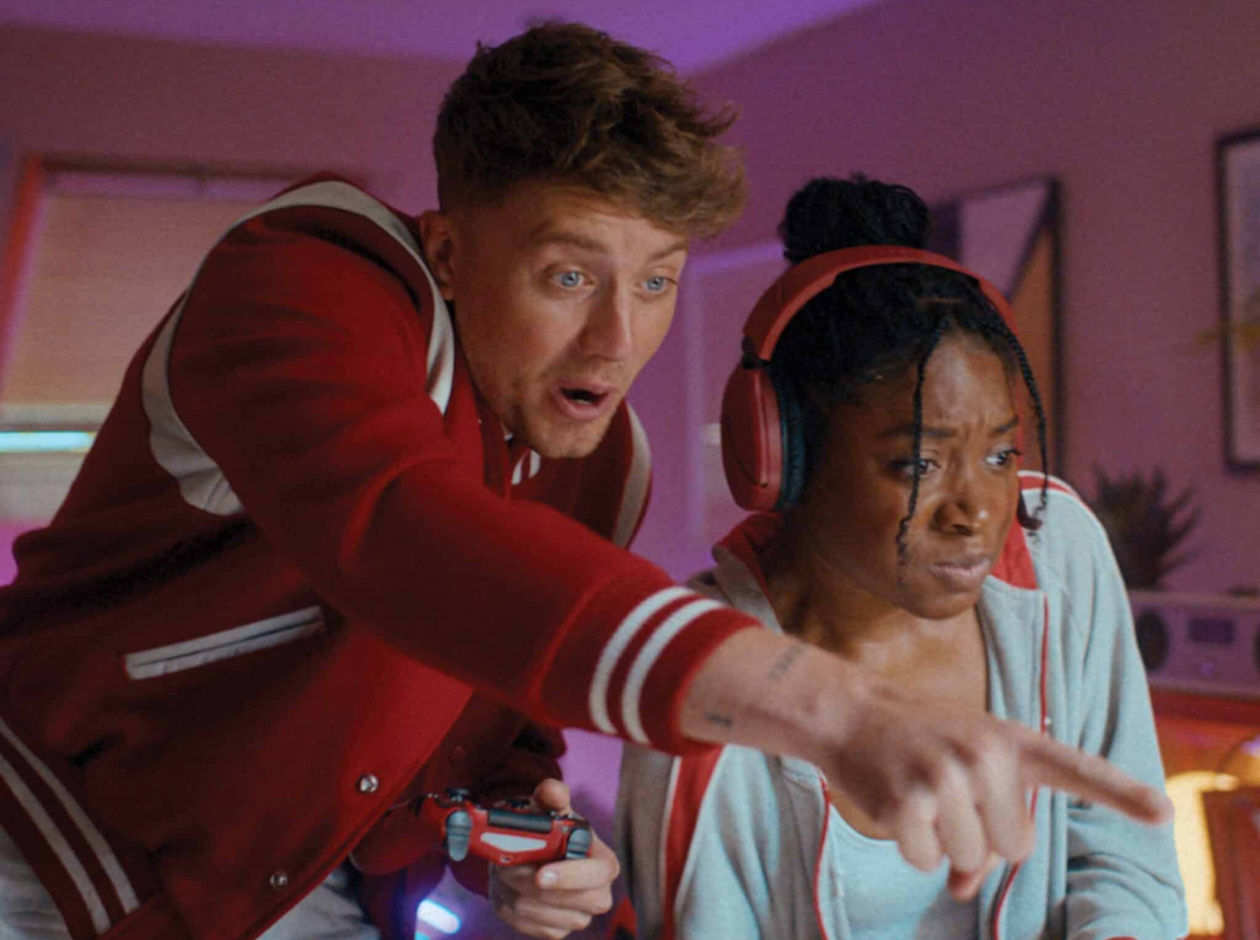 Two young adults gaming